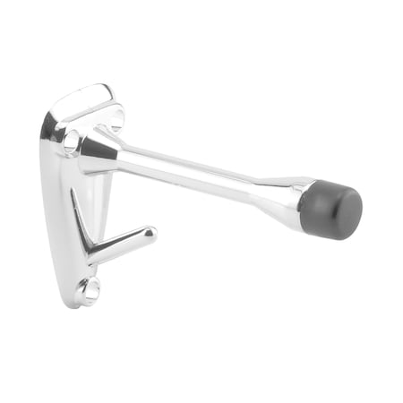 Prime-Line Hook and Bumper, 3-1/2 in. Projection, Cast Zamak Construction, Chrome Finish Single Pack 656-6632